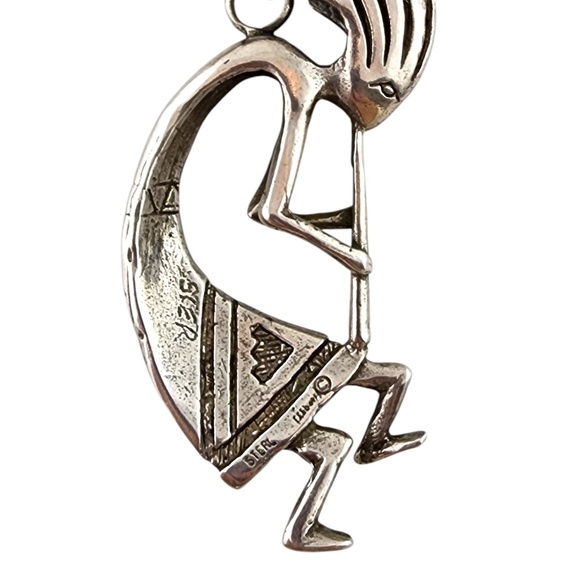 Sterling Silver Kokopelli Fertility Diety Necklace #20080 - Picture 6 of 9